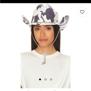 Revolve 8 other reasons Cow Print Cowboy Hat in Cow Print